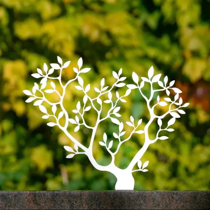 Stèle Arboréa  (Blanc, Largeur 47 cm x Hauteur 38 cm)